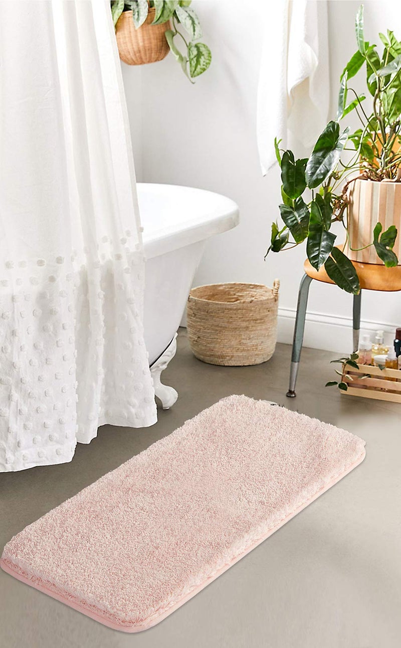 Suchtale Extra Soft & Absorbent Shaggy Bath Mat (24 x 40, Blush) - Machine Washable Microfiber, Non Slip, Luxury Floor Mat - Image 2